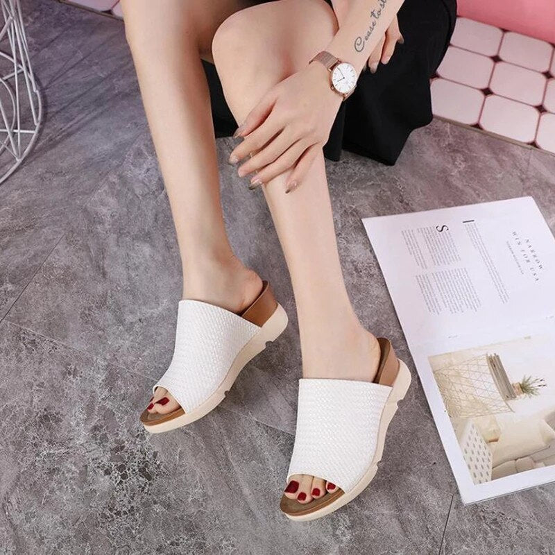 Summer Outdoor Women's Wedges Slippers Slip-On Sandals Summer Outdoor Women's Wedges Slippers Slip-On Sandals