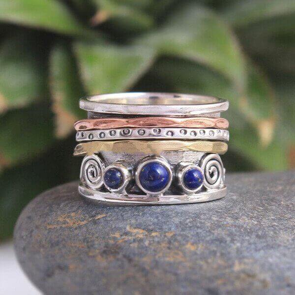 Bohemian Lapis Lazuli Meditation Ring Bohemian Lapis Lazuli Meditation Ring