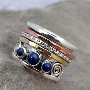 Bohemian Lapis Lazuli Meditation Ring Bohemian Lapis Lazuli Meditation Ring
