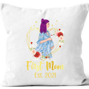 First Mom Est Personalized Pillow